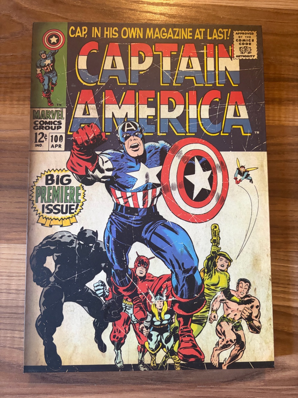 Marvel Captain America Comic Cover Art - Red, Blue, White, Yellow